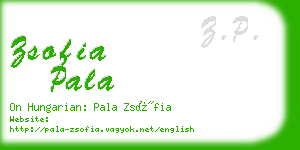 zsofia pala business card